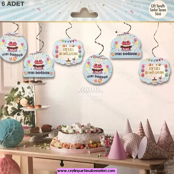 İyi Ki Doğdun Temalı Tavan Sarkıt